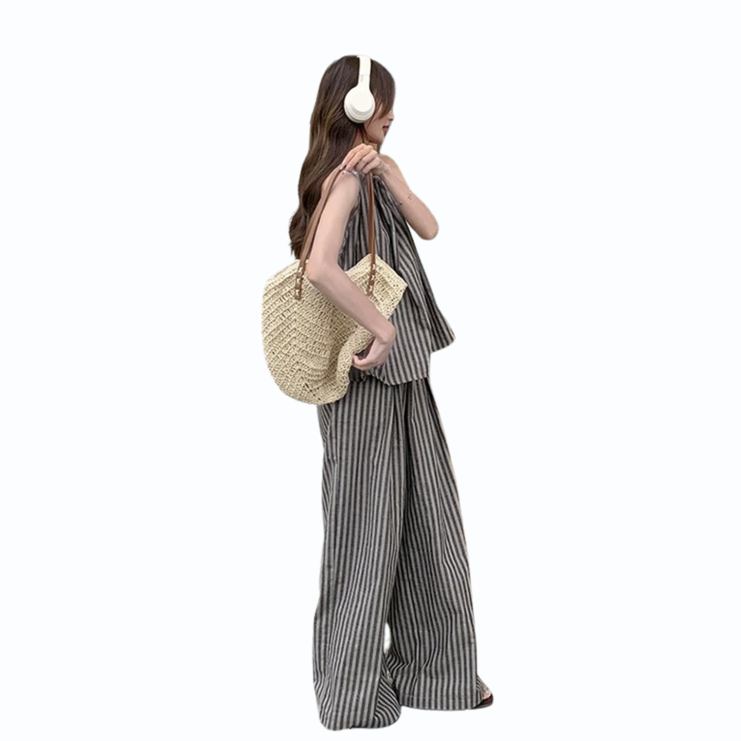 ナチュラルストライプリゾートセットアップ