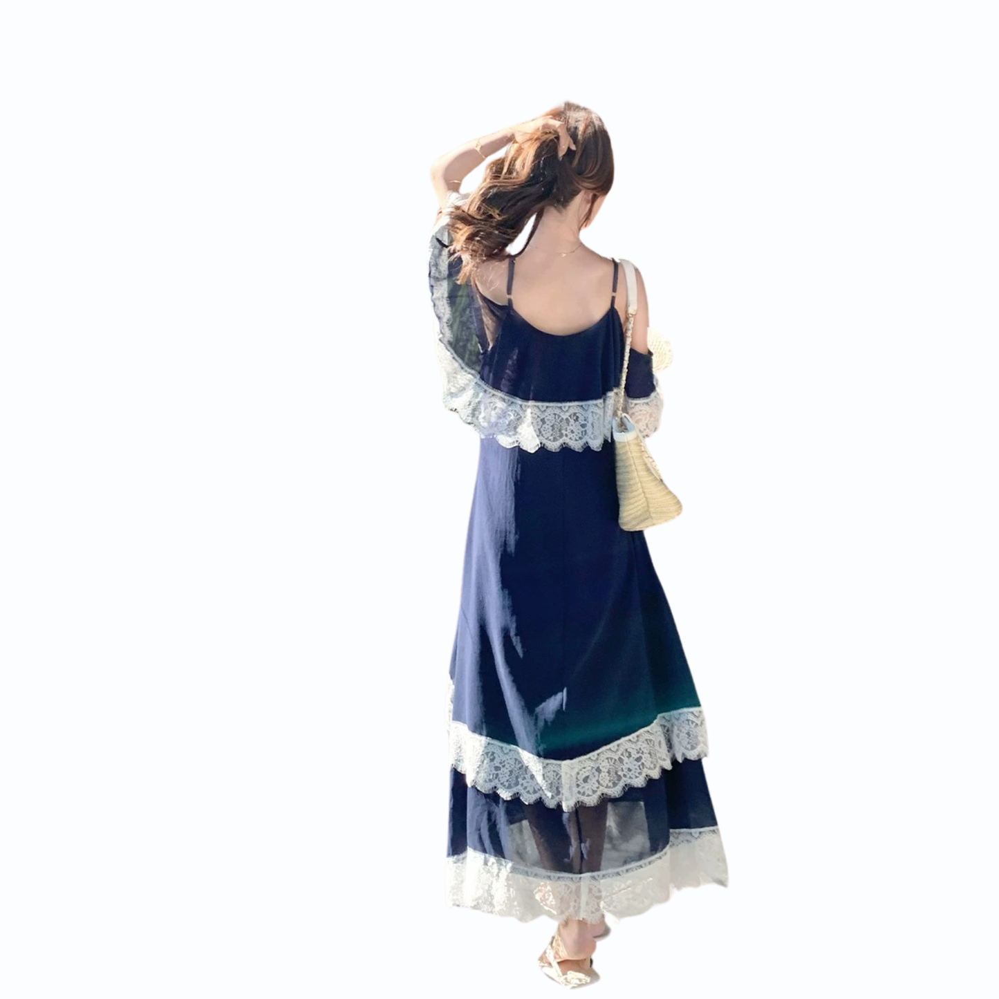 シフォンマキシワンピース