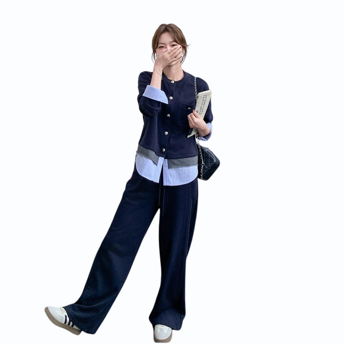 シャツレイヤード風セットアップ
