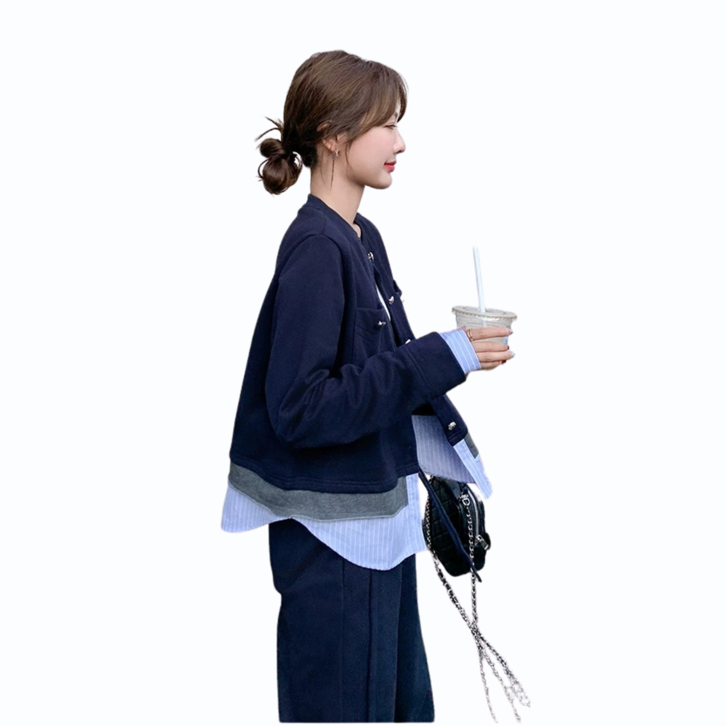 シャツレイヤード風セットアップ