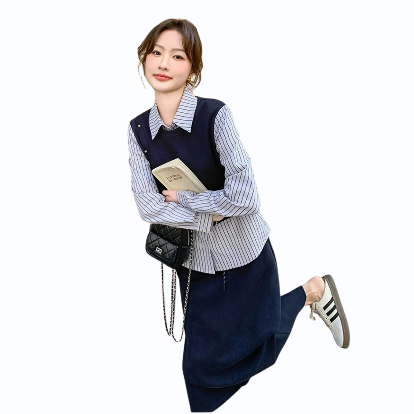 シャツレイヤードスカートセット