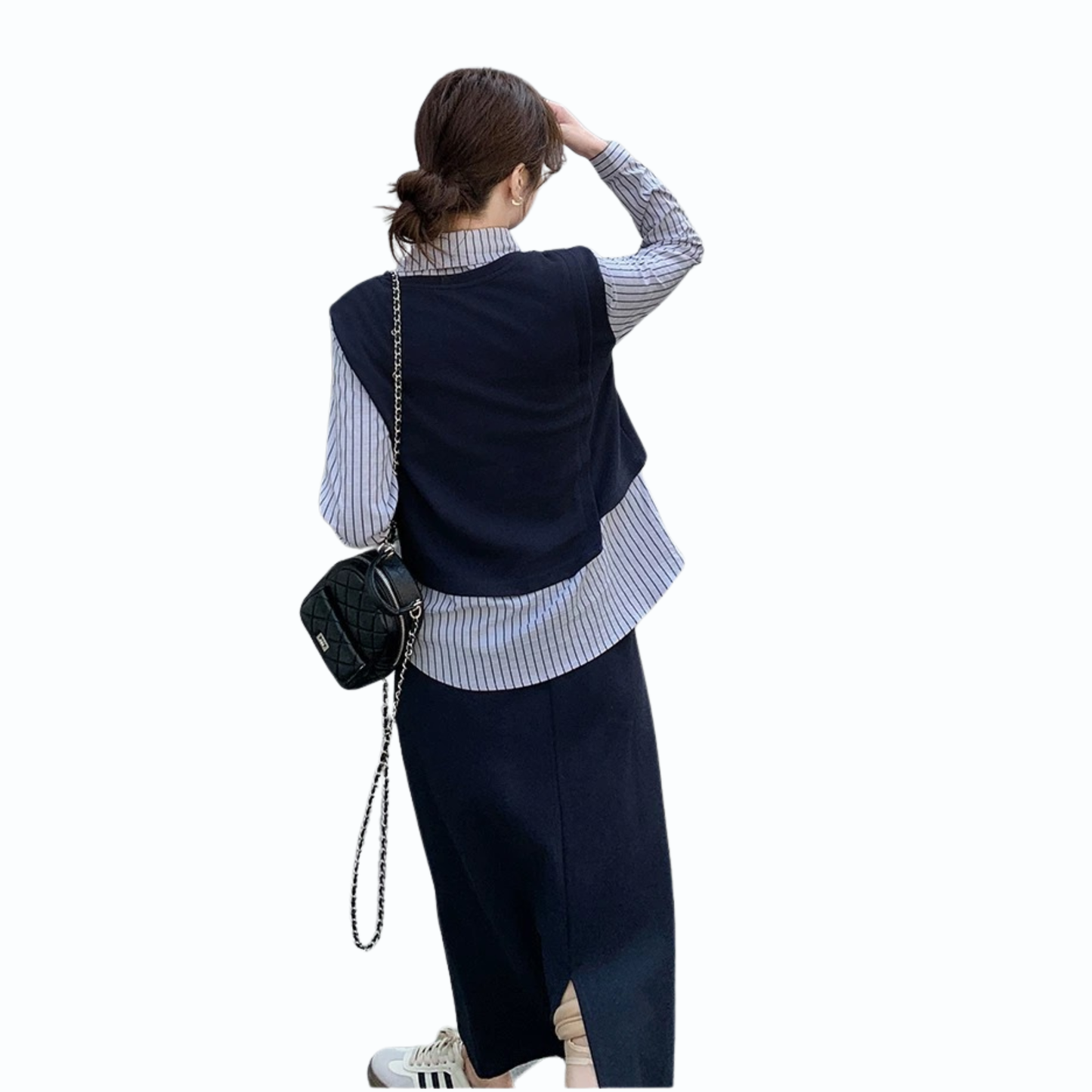 シャツレイヤードスカートセット