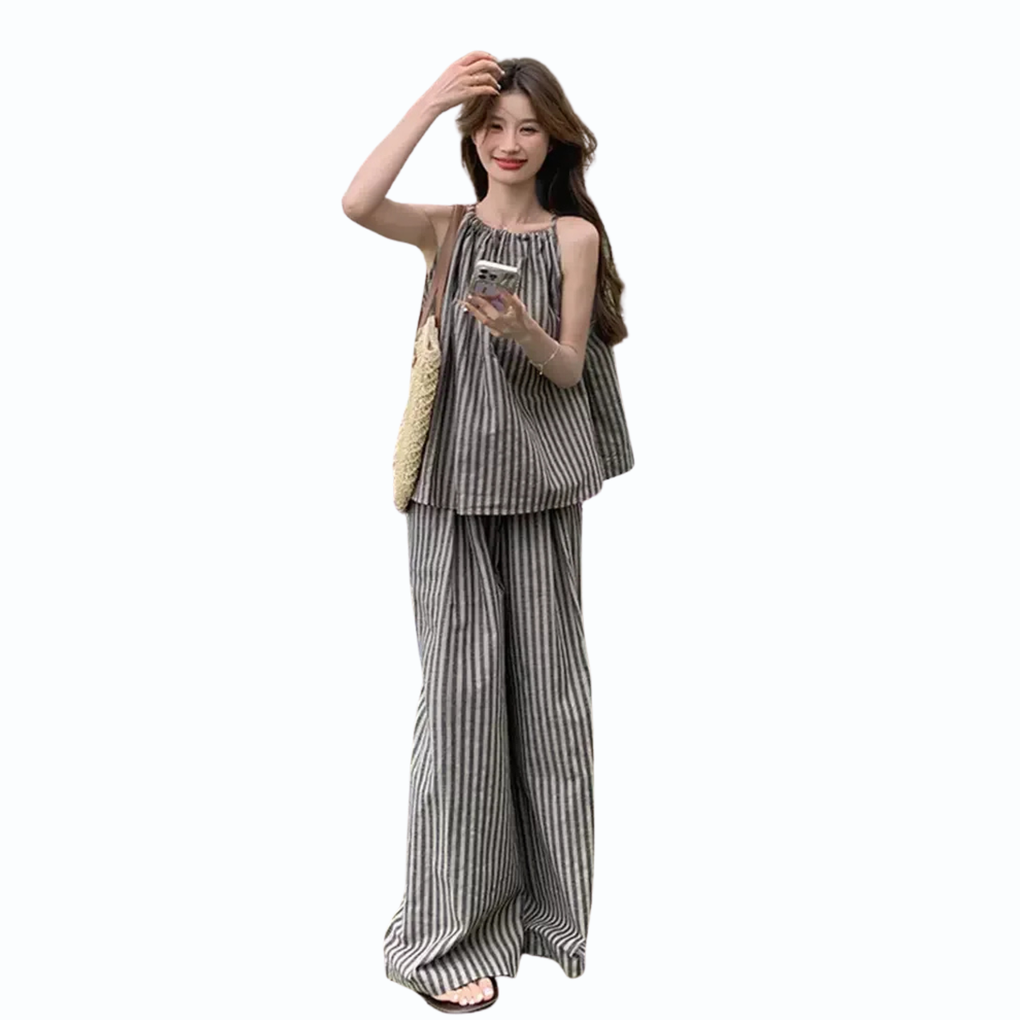 ナチュラルストライプリゾートセットアップ