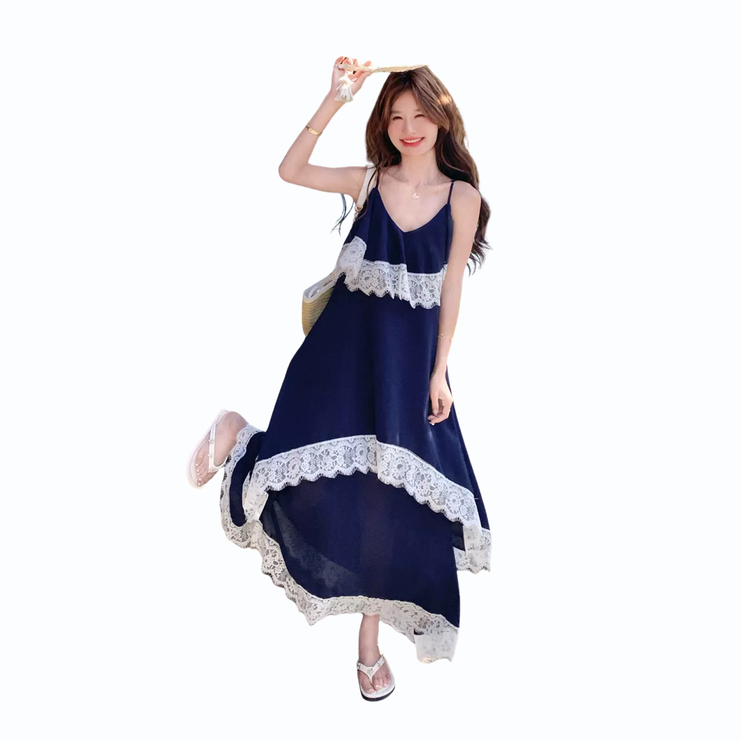 シフォンマキシワンピース