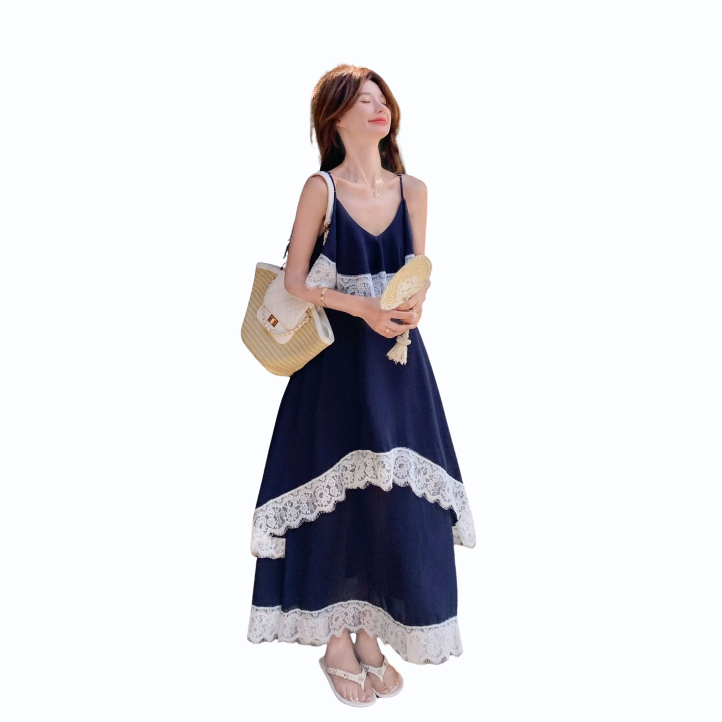 シフォンマキシワンピース