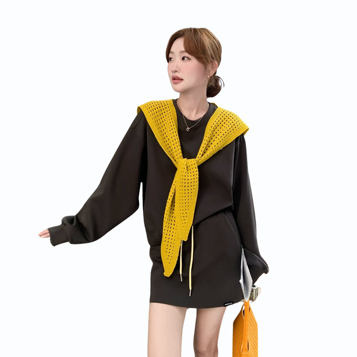 ショール付きリラックスセットアップ