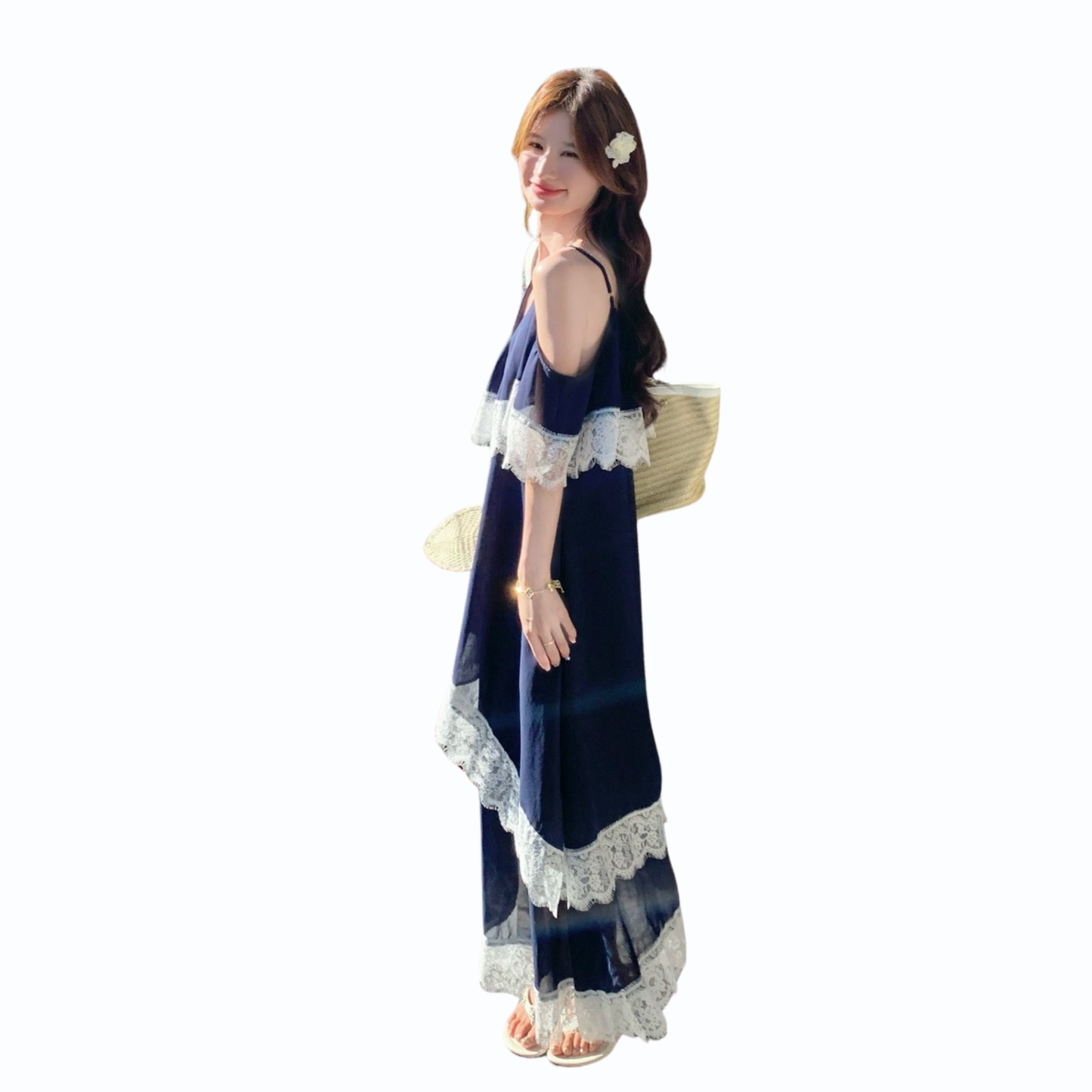 シフォンマキシワンピース