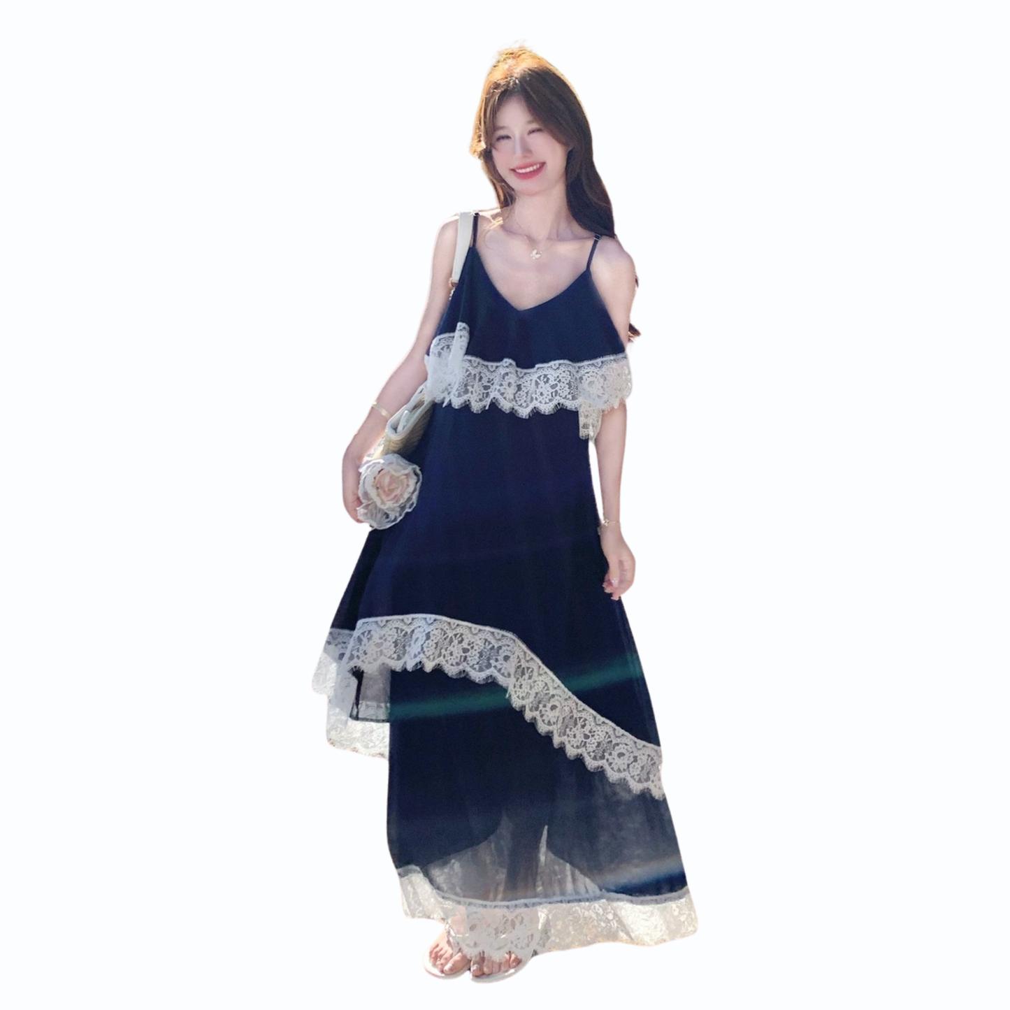 シフォンマキシワンピース