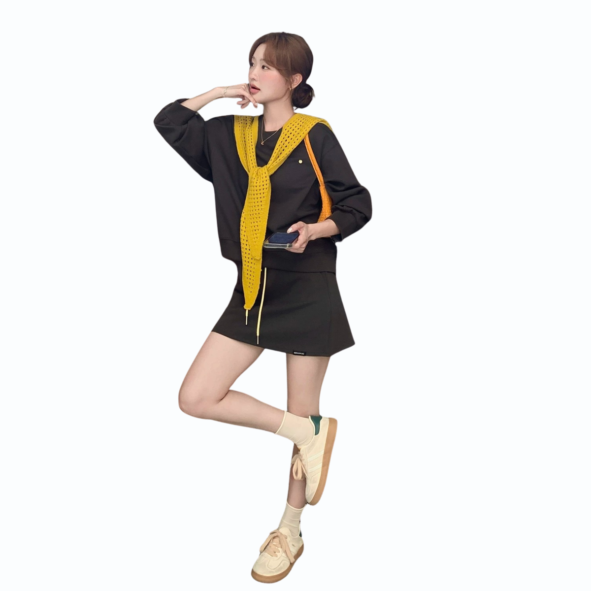 ショール付きリラックスセットアップ