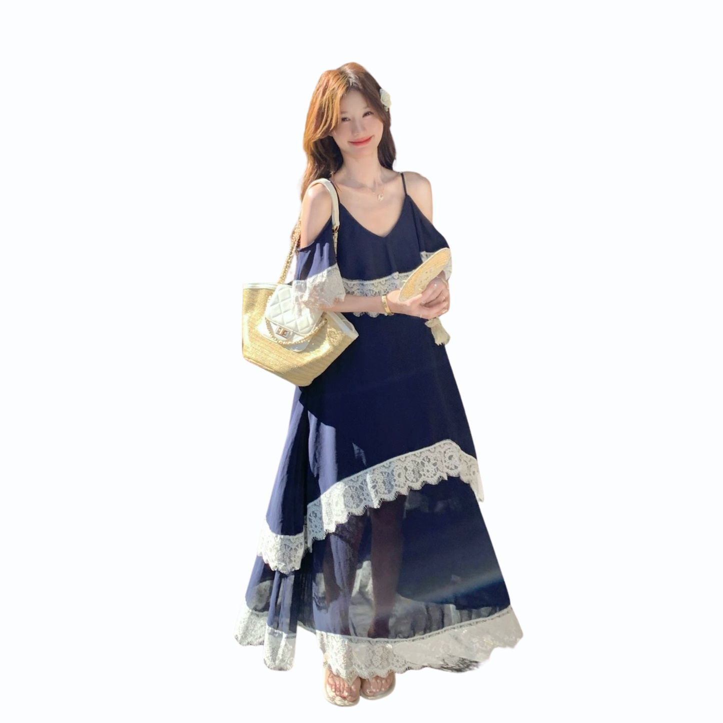 シフォンマキシワンピース