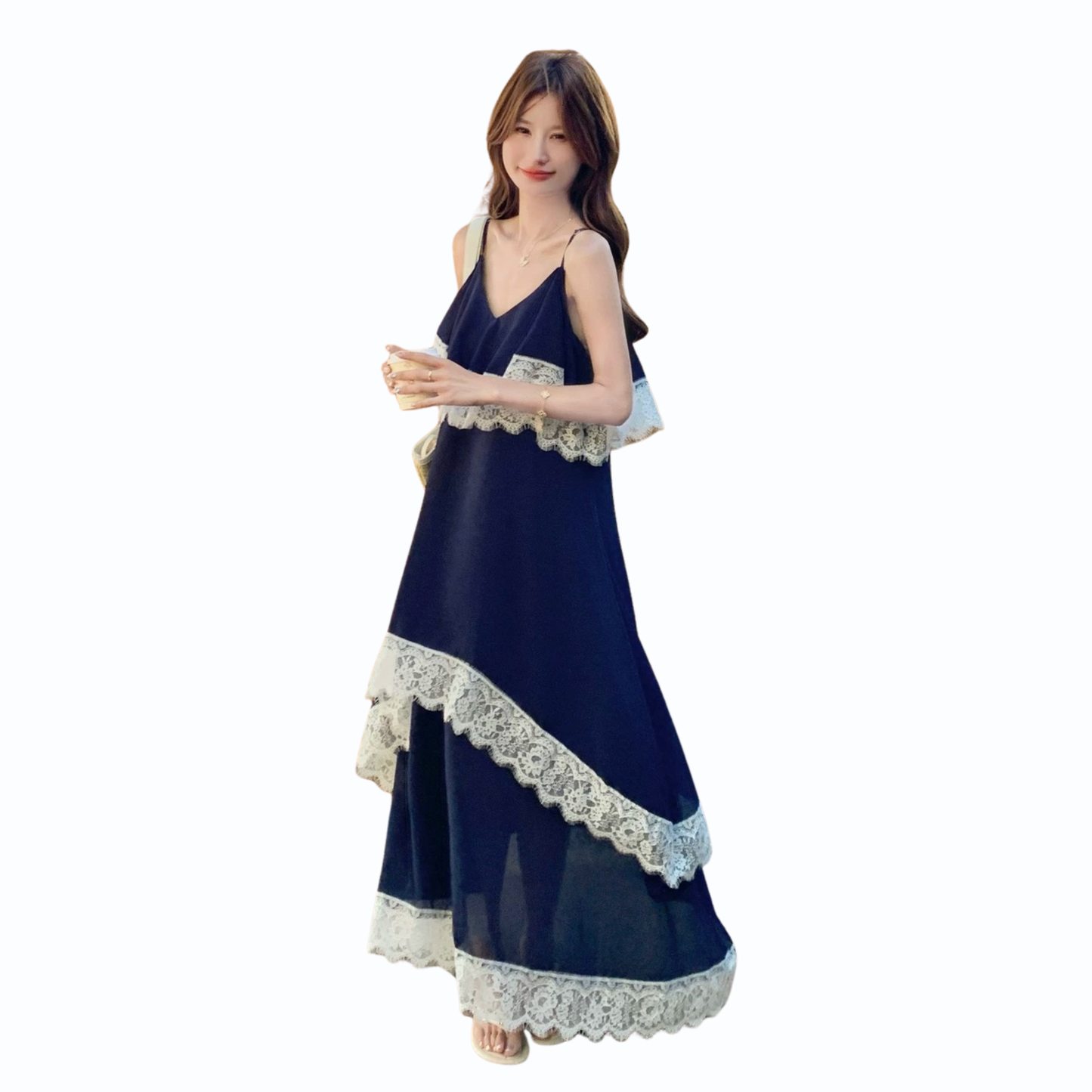 シフォンマキシワンピース