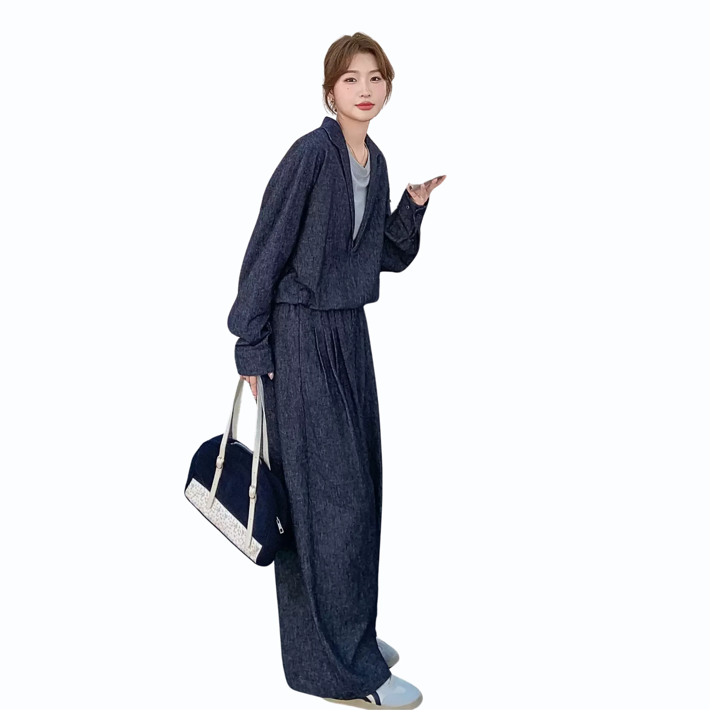リラックスデニムライクセットアップ