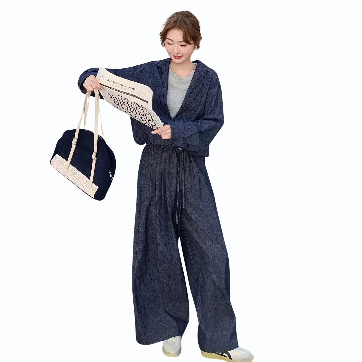 リラックスデニムライクセットアップ