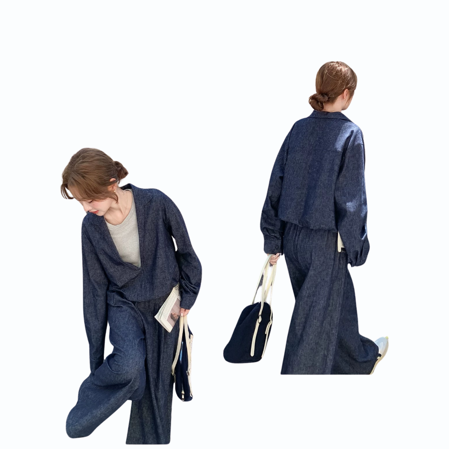 リラックスデニムライクセットアップ
