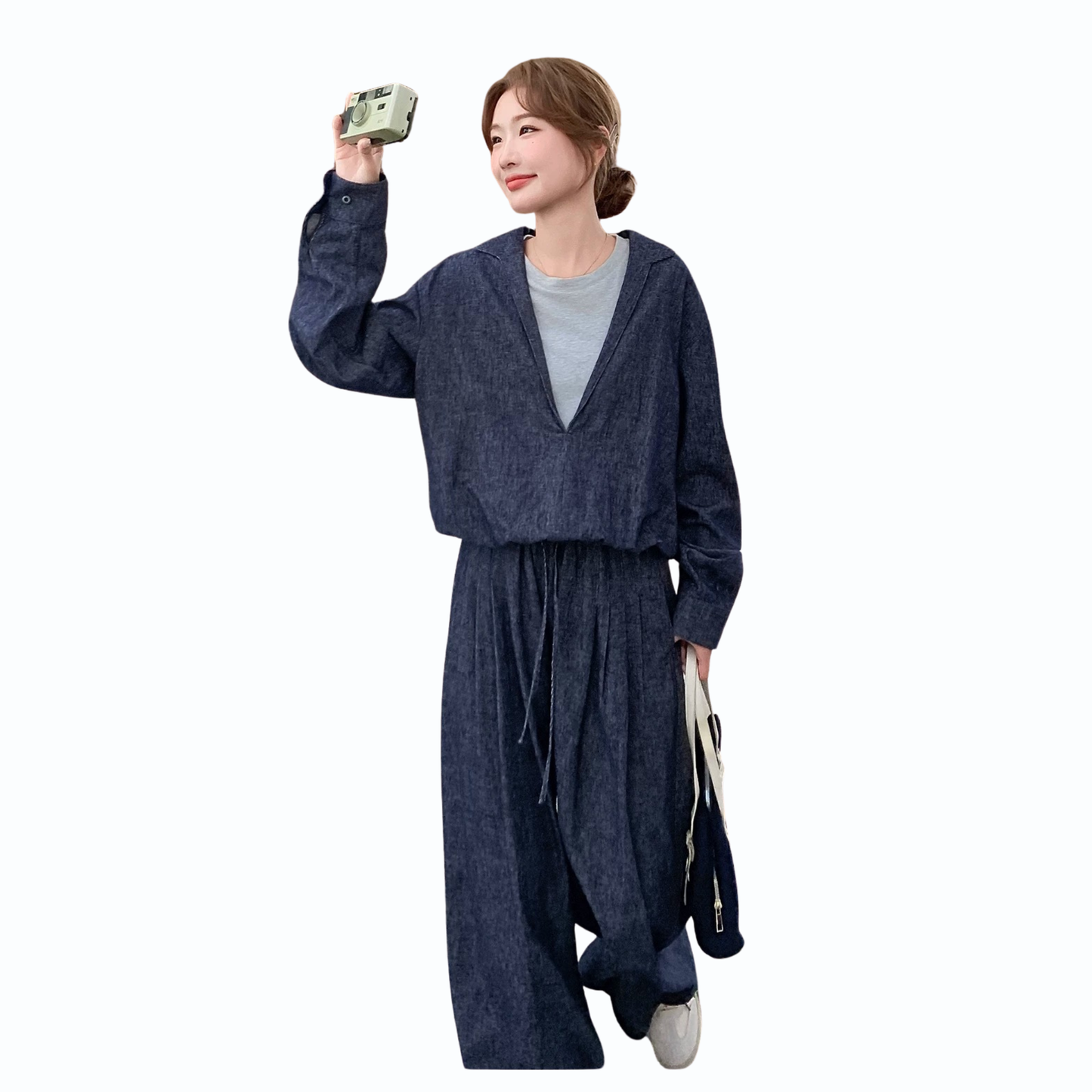 リラックスデニムライクセットアップ