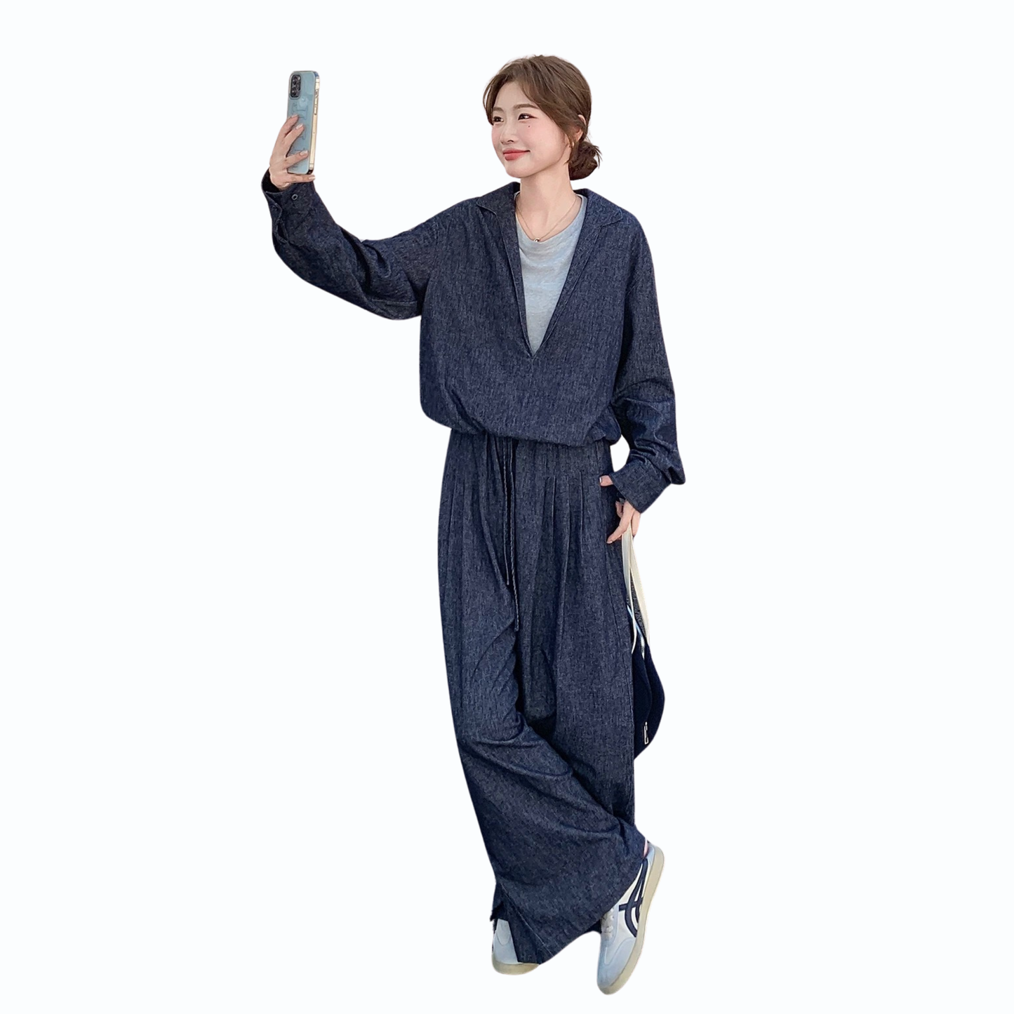 リラックスデニムライクセットアップ