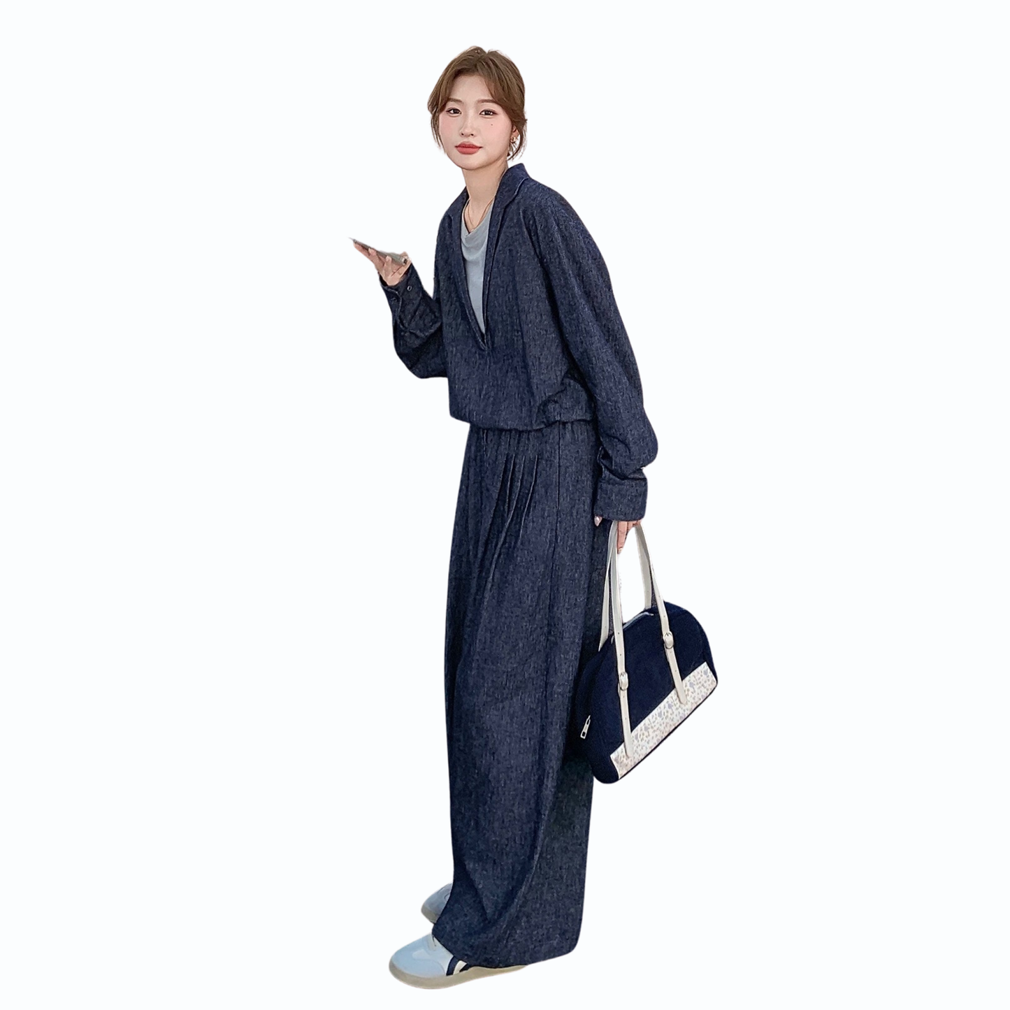 リラックスデニムライクセットアップ