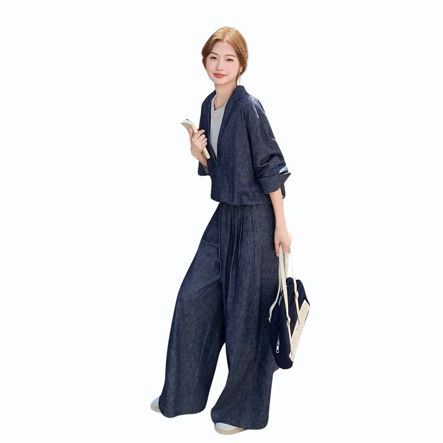 リラックスデニムライクセットアップ