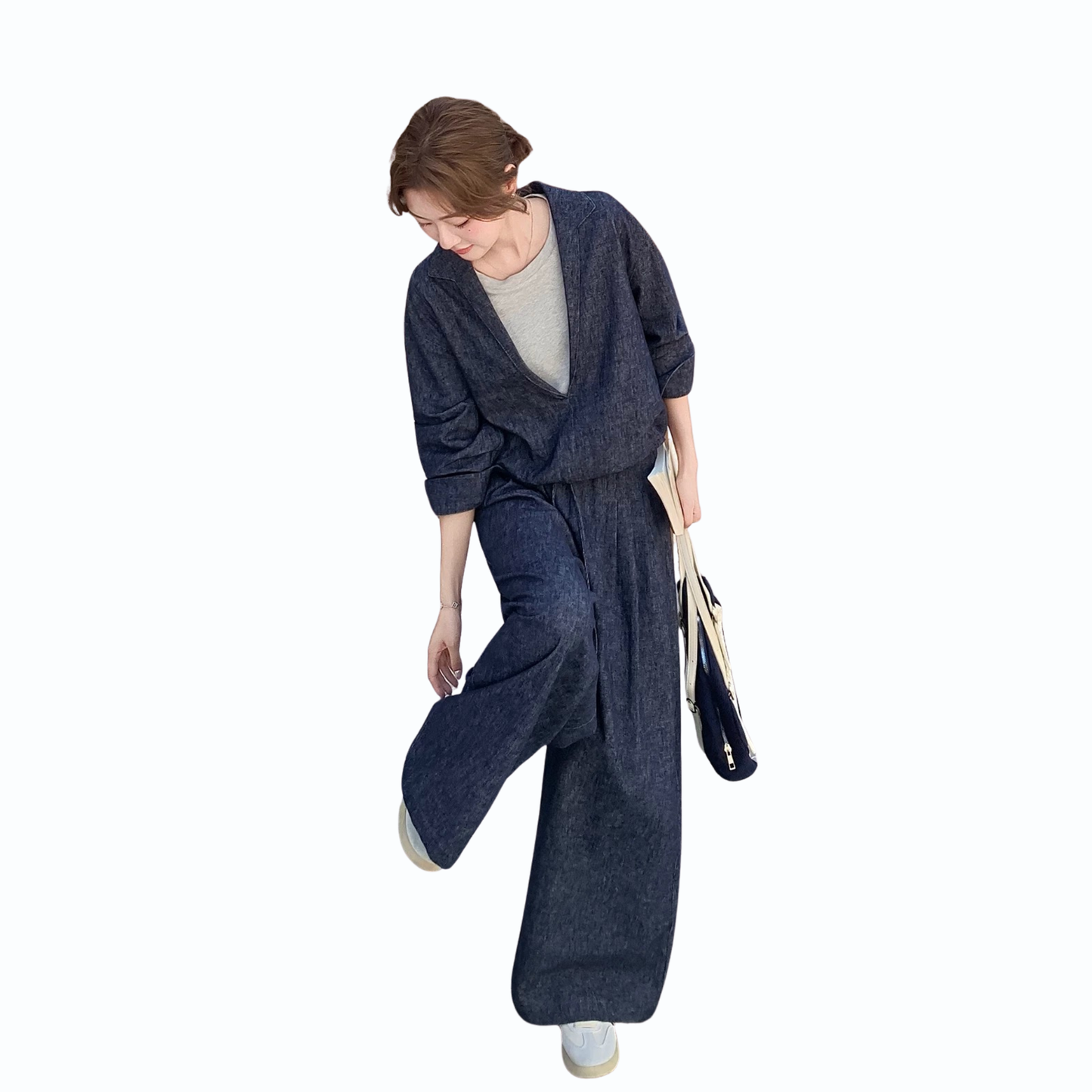 リラックスデニムライクセットアップ